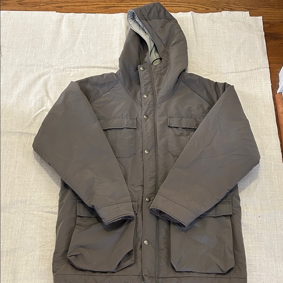 L.L. Bean Other - Vintage LLBean Coat Men's M Gray Baxter State Parka Hooded Quilted